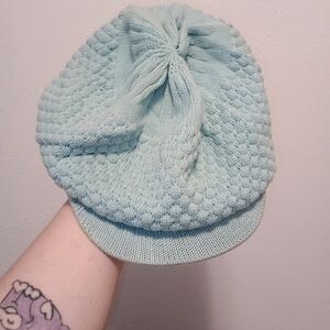 Light Blue Knit Beret